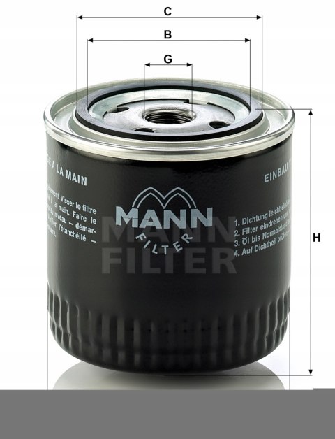 Mann-Filter W 920/17 Filtr oleju