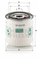 Mann-Filter W 920/38 Filtr oleju