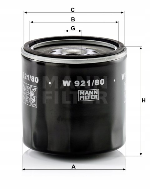 Mann-Filter W 921/80 Filtr oleju