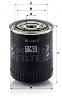 Mann-Filter W 930/11 Filtr oleju