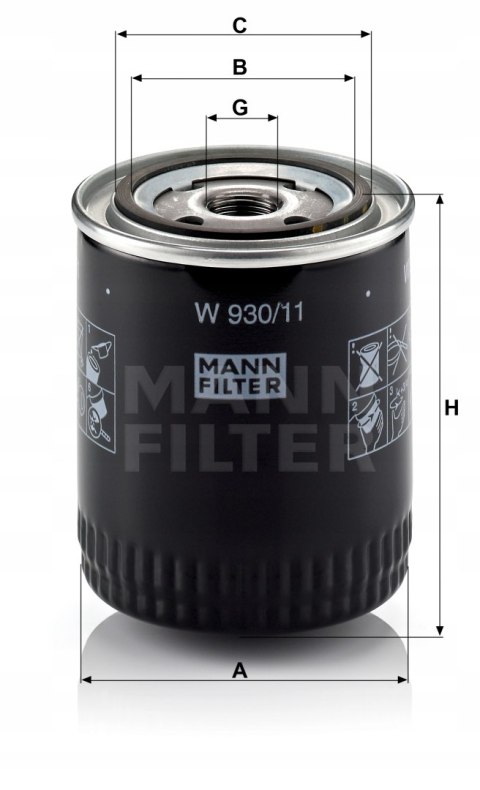 Mann-Filter W 930/11 Filtr oleju