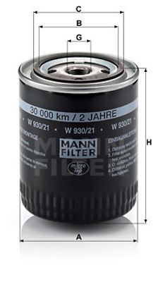 Mann-Filter W 930/21 Filtr oleju