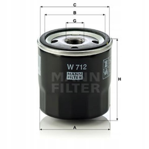 Filtr oleju Mann-Filter W 712