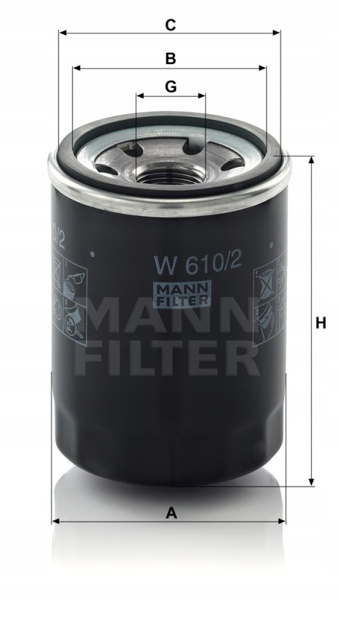 Mann-Filter W 610/2 Filtr oleju
