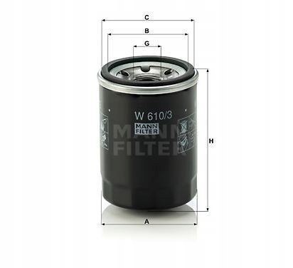 Mann-Filter W 610/3 Filtr oleju