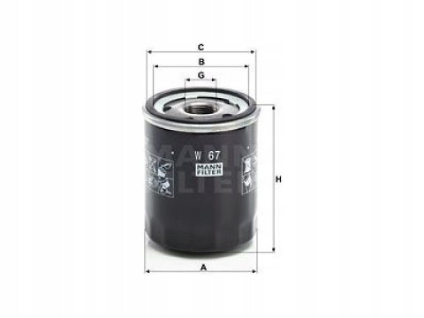 Mann-Filter W 67 Filtr oleju
