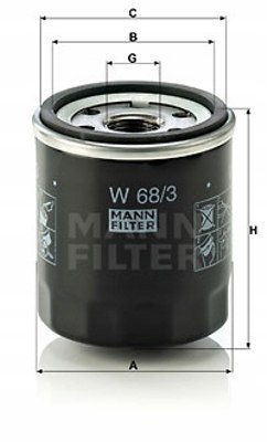 Mann-Filter W 68/3 Filtr oleju