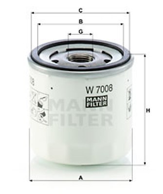 Mann-Filter W 7008 Filtr oleju