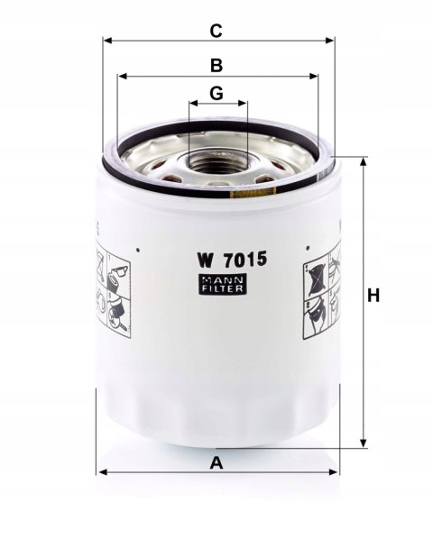 Mann-Filter W 7015 Filtr oleju