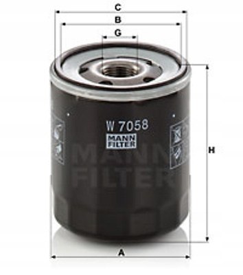 Mann-Filter W 7058 Filtr oleju