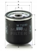 Mann-Filter W 712/80 Filtr oleju