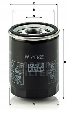 Mann-Filter W 713/29 Filtr oleju
