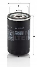 Mann-Filter W 719/13 Filtr oleju