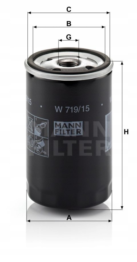 Mann-Filter W 719/15 Filtr oleju