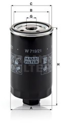 Mann-Filter W 719/21 Filtr oleju