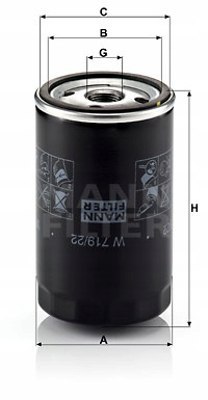 Mann-Filter W 719/22 Filtr oleju