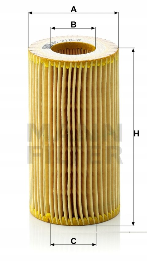 Mann-Filter HU 718/6 x Filtr oleju
