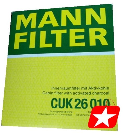 Mann-Filter CUK 26 010 Filtr, wentylacja przestrzeni pasażerskiej