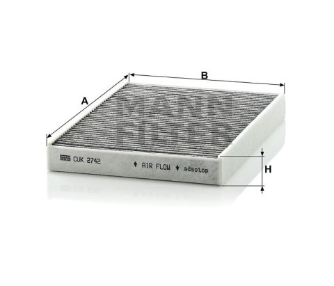 Mann-Filter CUK 2742 Filtr, wentylacja przestrzeni pasażerskiej