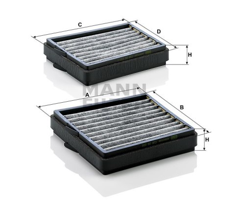 Mann-Filter CUK 20 000-2 Filtr, wentylacja przestrzeni pasażerskiej