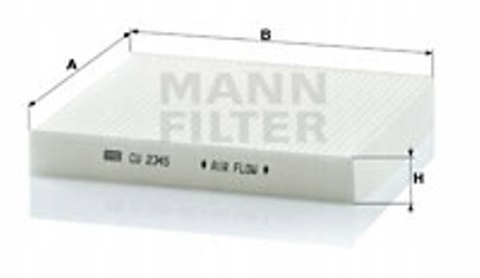 Mann-Filter CU 2345 Filtr, wentylacja przestrzeni pasażerskiej