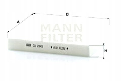 Mann-Filter CU 2345 Filtr, wentylacja przestrzeni pasażerskiej