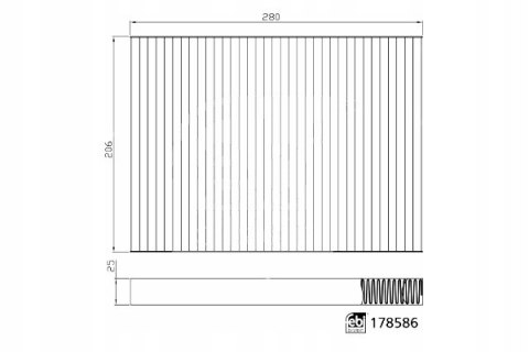 Febi Bilstein 178586 Filtr, wentylacja przestrzeni pasażerskiej