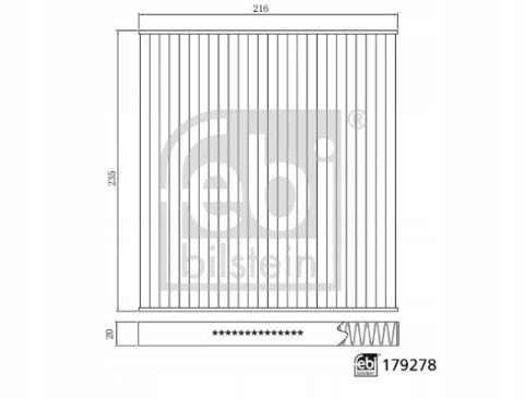 Febi Bilstein 179278 Filtr, wentylacja przestrzeni pasażerskiej
