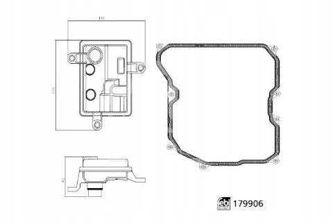Febi Bilstein 179906 Zestaw filtra hydraulicznego, automatyczna skrzynia