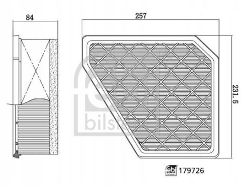 Filtr powietrza FEBI BILSTEIN 179726