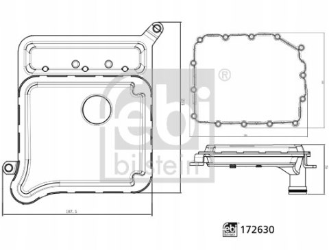 Febi Bilstein 172630 Zestaw filtra hydraulicznego, automatyczna skrzynia
