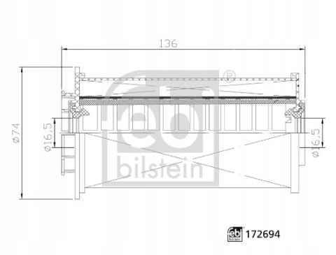 Febi Bilstein 172694 Filtr paliwa