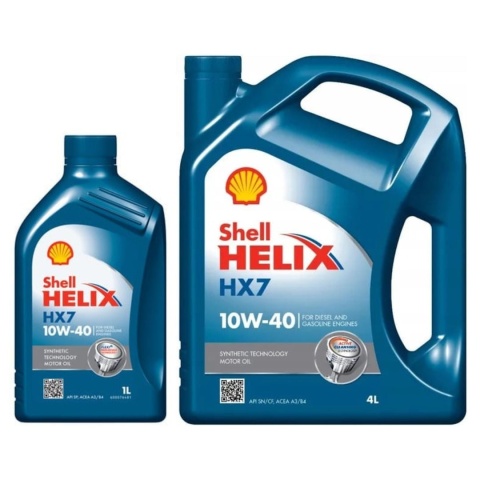 SHELL HELIX HX7 10W-40 5L - ZESTAW 4+1L