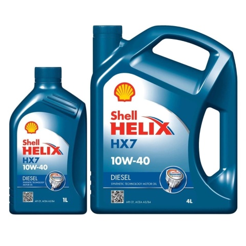 SHELL HELIX HX7 DIESEL 10W-40 5L - ZESTAW 4+1L