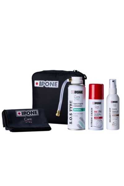 IPONE ROAD TRIP KIT - ZESTAW PODRÓŻNY (SOS TYRE+X-TREM ROAD+HELMET OUT) (CARELINE)