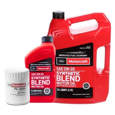 MOTORCRAFT 5W-20 5,67L + FILTR OLEJU FL-500S - zestaw olejowy FORD LINCOLN MERCURY