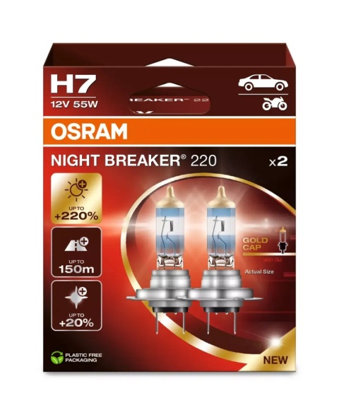 OSRAM NIGHT BREAKER 220 ŻARÓWKI H7 2 szt