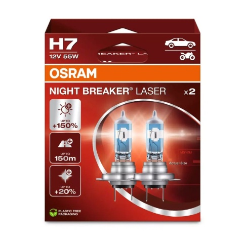 OSRAM NIGHT BREAKER LASER 150 H7 2 SZT