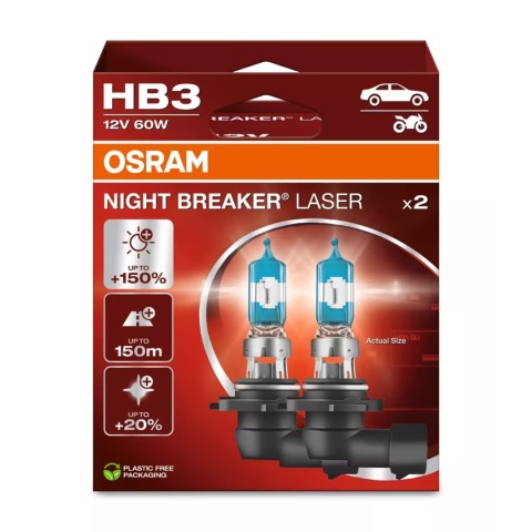 OSRAM NIGHT BREAKER LASER ŻARÓWKI HB3 2SZT