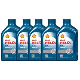 SHELL HELIX HX7 ECT 5W-40 5L - ZESTAW 5 X 1L
