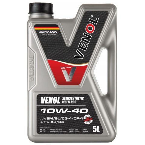 VENOL 10W-40 MULTI PDG SEMISYNTHETIC 5L