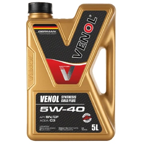 VENOL SYNTHESIS GOLD PLUS 5W-40 SN/CF C3 5L
