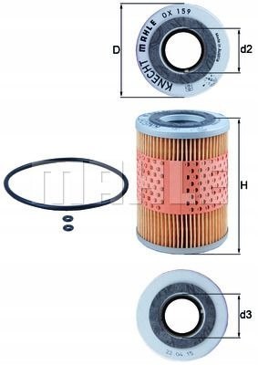 MAHLE OX 159D - filtr oleju