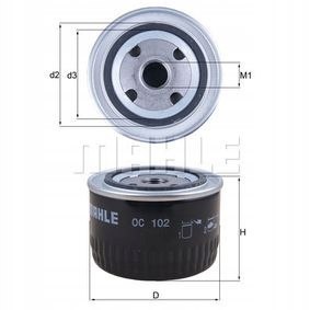 MAHLE OC 102 - filtr oleju