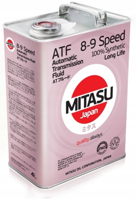 MITASU MJ-309 8-9 SPEED ATF 9 HP 100% Synthetic 4L