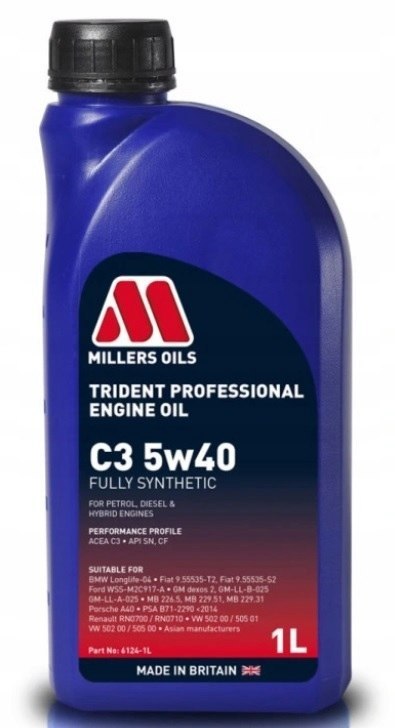 MILLERS OILS TRIDENT PROFESSIONAL C3 5W-40 1L