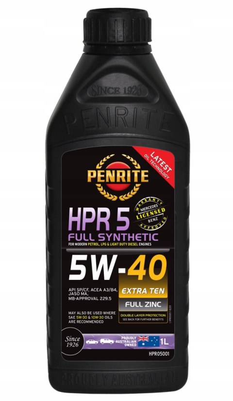 PENRITE HPR 5 5W-40 1L- Full Synthetic - DYSTRYBUTOR