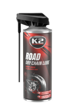 K2 SUCHY SMAR DO ŁAŃCUCHÓW 400ML - Wysoce przyczepny do motocyklowych łańcuchów O-RING, Z-RING, X-RING
