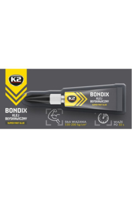 K2 BONDIX 3g - Szybkoschnący klej do plastiku, drewna, gumy, skóry i ceramiki