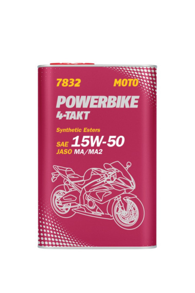 MANNOL OLEJ SILNIKOWY 4T MOTORBIKE 15W-50 1L ESTER + MA2 SEMISYNTETYK METALOWA PUSZKA (7832)